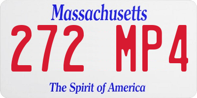 MA license plate 272MP4