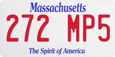 MA license plate 272MP5