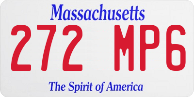 MA license plate 272MP6