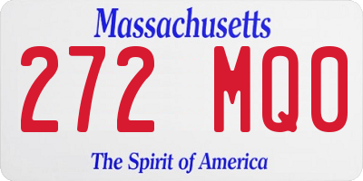 MA license plate 272MQ0