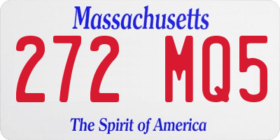 MA license plate 272MQ5
