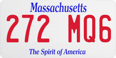 MA license plate 272MQ6