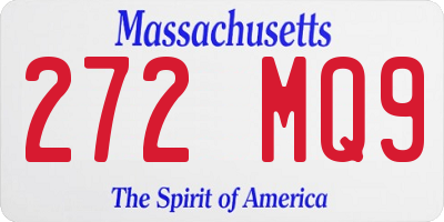 MA license plate 272MQ9