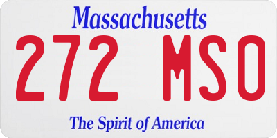 MA license plate 272MS0