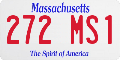 MA license plate 272MS1