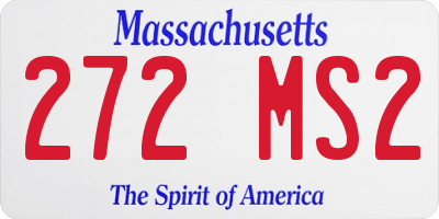MA license plate 272MS2
