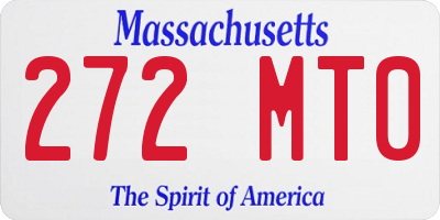 MA license plate 272MT0