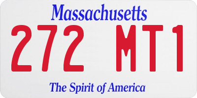 MA license plate 272MT1