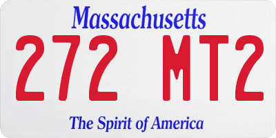 MA license plate 272MT2
