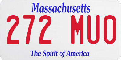 MA license plate 272MU0