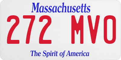 MA license plate 272MV0