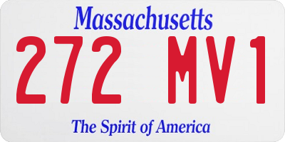 MA license plate 272MV1