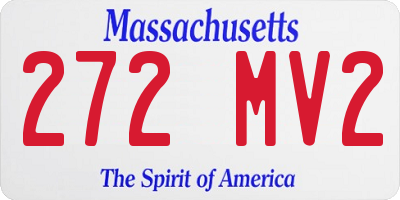 MA license plate 272MV2