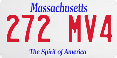 MA license plate 272MV4
