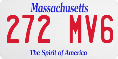 MA license plate 272MV6