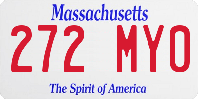 MA license plate 272MY0