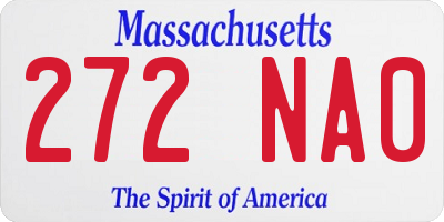 MA license plate 272NA0