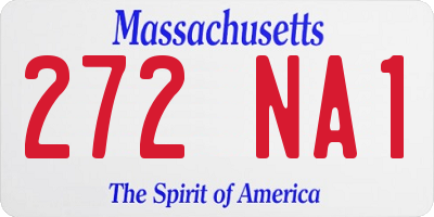 MA license plate 272NA1