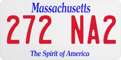 MA license plate 272NA2