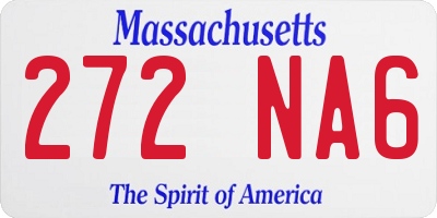 MA license plate 272NA6