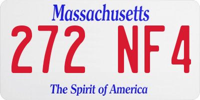 MA license plate 272NF4