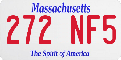 MA license plate 272NF5
