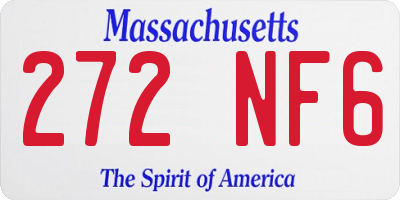 MA license plate 272NF6
