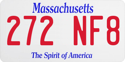 MA license plate 272NF8