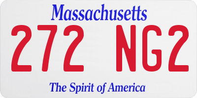 MA license plate 272NG2