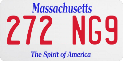 MA license plate 272NG9