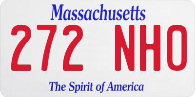 MA license plate 272NH0