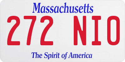MA license plate 272NI0