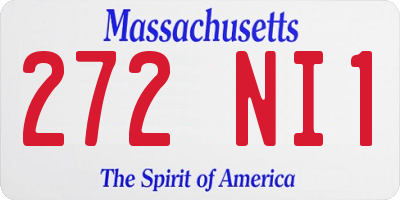 MA license plate 272NI1