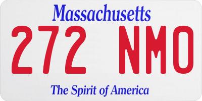 MA license plate 272NM0