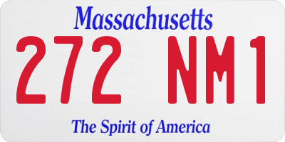 MA license plate 272NM1