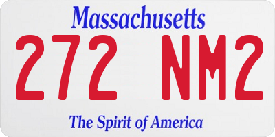 MA license plate 272NM2