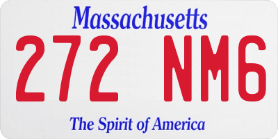 MA license plate 272NM6