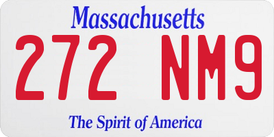 MA license plate 272NM9