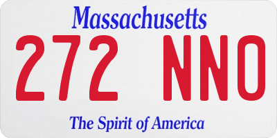 MA license plate 272NN0