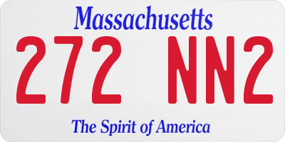 MA license plate 272NN2