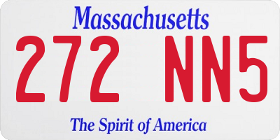 MA license plate 272NN5