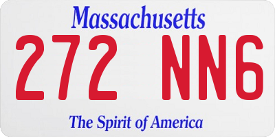 MA license plate 272NN6