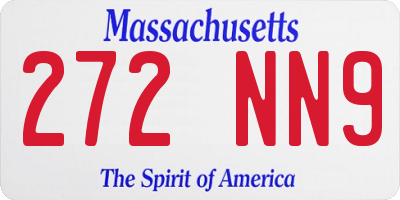 MA license plate 272NN9