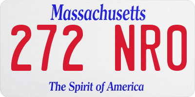 MA license plate 272NR0