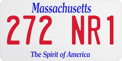 MA license plate 272NR1