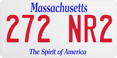 MA license plate 272NR2