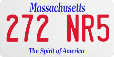 MA license plate 272NR5