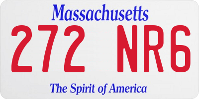 MA license plate 272NR6