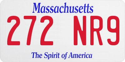 MA license plate 272NR9