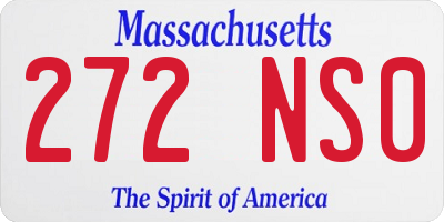 MA license plate 272NS0